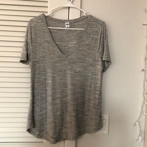 soft gray v neck